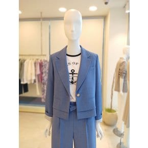 [여주점] [더 아이잗] 여성 레이어 헴 원버튼 크롭  재킷(IR3A0JK091)