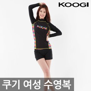 [쿠기]여성 비치 수영복 KF-I220/3종세트/래쉬가드