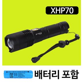 P702 XHP70 LED라이트 18650배터리포함 랜턴 휴대용손전등 후레쉬