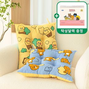 끈달린 사각 방석 학교방석 사무실 방석 사계절용