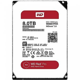  Western Digital HDD 3.5 8TB WD Red Pro WD8001FFWX SATA3.0 7200rpm 128MB 내장 하드 디스크