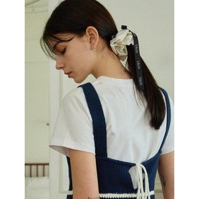 Qia ribbon scrunchy & hairband set - white