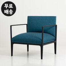 뷰즈 패브릭 팔걸이 1인용 소파 암체어 편한 천(그린)