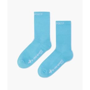여성 로고포인트 크루 삭스 (GQ322LSO82_AQUA)