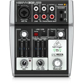 Behringer 벨링거 USB 오디오 인터페이스 탑재 DAW 대응 믹서 302USB XENYX