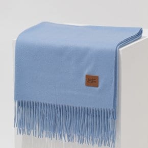 ENORMOUS 숄 CASHMERE 100% MUFFLER SKY BLUE