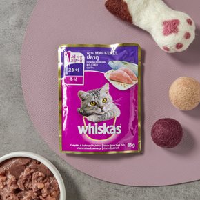 [위스카스 whiskas] 파우치 고등어80g