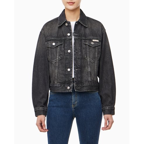Calvin Klein Jeans 여성 90s 블랙 데님 트러커(47B741G)