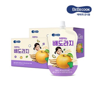 베베쿡 처음 먹는 배도라지 2박스(100ml X 40팩)