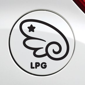주유구 천사날개 LPG우측 / 주유구스티커 자동차스티커