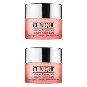 Clinique 크리니크 올 어바웃 아이즈 리치 안티 푸피니스&다크서클 아이밤 15ml 2개