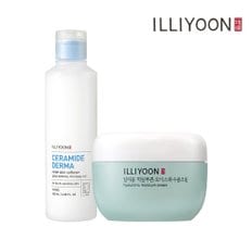 [시크릿특가] 일리윤 세라마이드 더마 속보습 스킨 180ml+수분크림 100ml