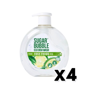 슈가버블 친환경 주방세제 라임 470ml x 4개