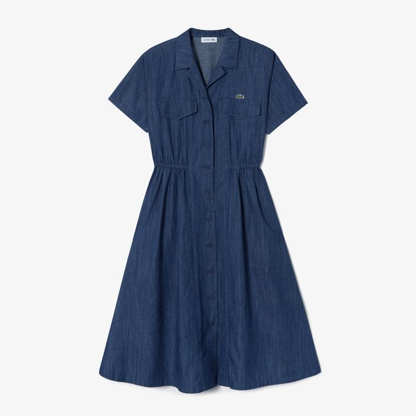 [시흥점] 여성 데님라이크 반팔 셔츠 드레스 EF206E-55G