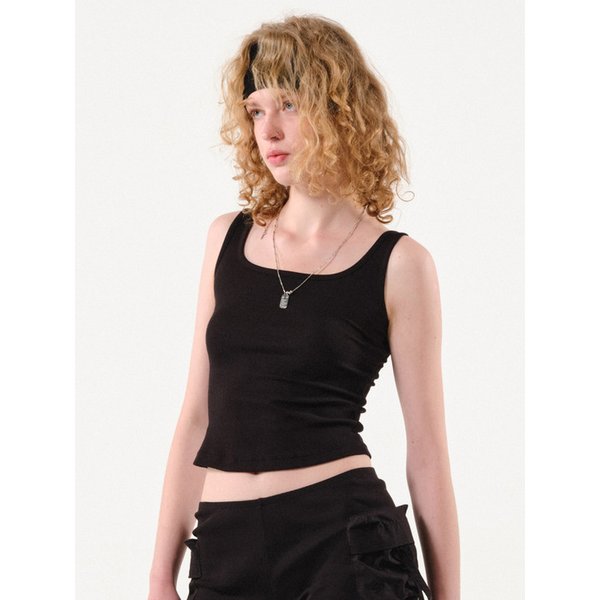 Symbol Ribbed Sleeveless (Black)