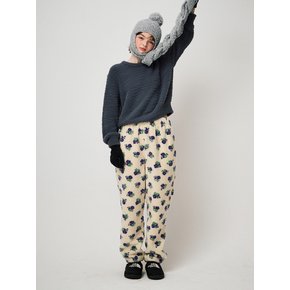 FLEECE BANDING JOGGER PANTS, FLORAL