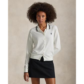폴로 랄프 로렌 폴로 골프 여성 코튼 블렌드 폴로 칼라 카디건(WMXGSWENDW20002100)