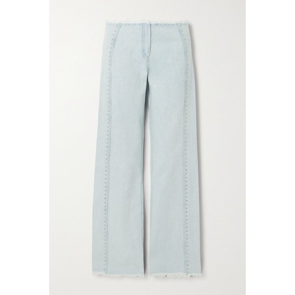 시에드레스 지니 프레이드 장식 하이웨이스트 와이드 진 1647597329210119