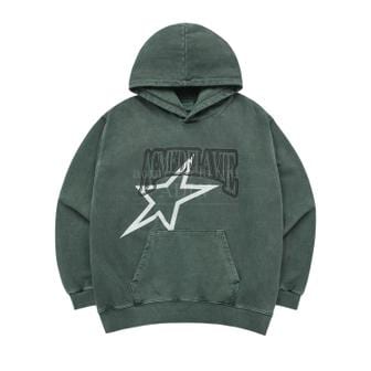 아크메드라비 STAR AE LOGO PIGMENT WASHING HOODIE GREEN 스타AE로고 후드 그린 HDLAEG-GRN