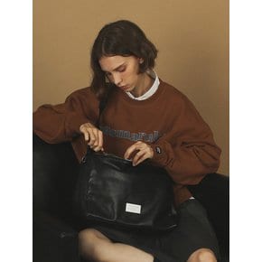 304 leather big square bag medium _ Black