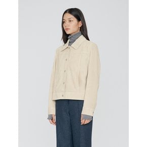 SUEDE JACKET - BUTTER BEIGE