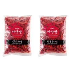 마당발 냉동홍피망 (슬라이스, 중국산, 1kg) , 2개