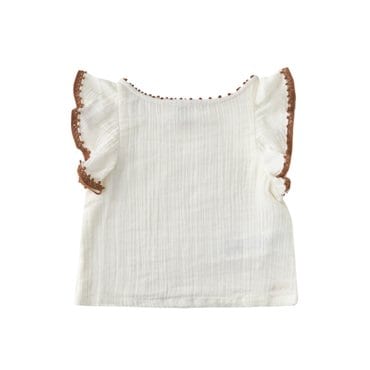 BONTON BT-IV프릴소매블라우스 75-17T-313-06