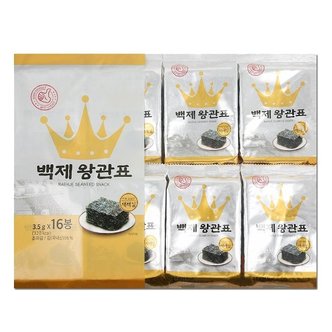  김의명가 광천김 청정지역 백제 왕관표 재래 도시락김 3.5g x 128봉