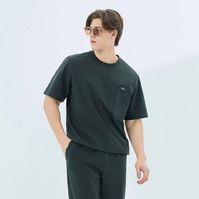 남성 카키 썸머 반팔티셔츠 P4ST201MKHA