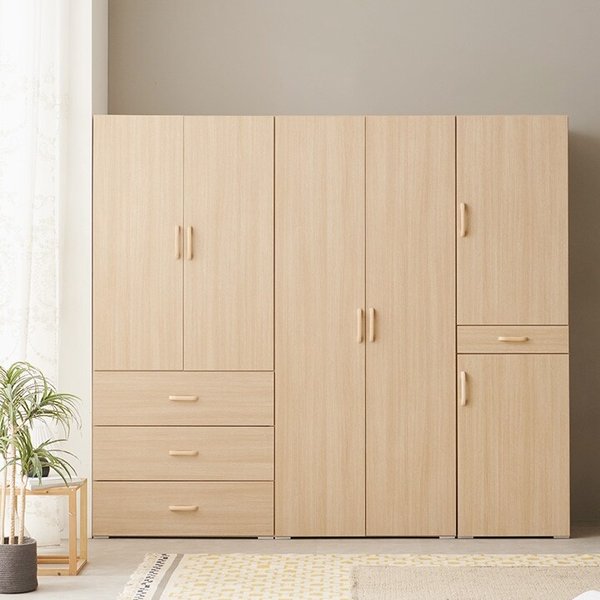 룩코어 모듈 시스템 맞춤형 2100 3단 서랍 투도어 수납 옷장 장롱 세트 [착불]