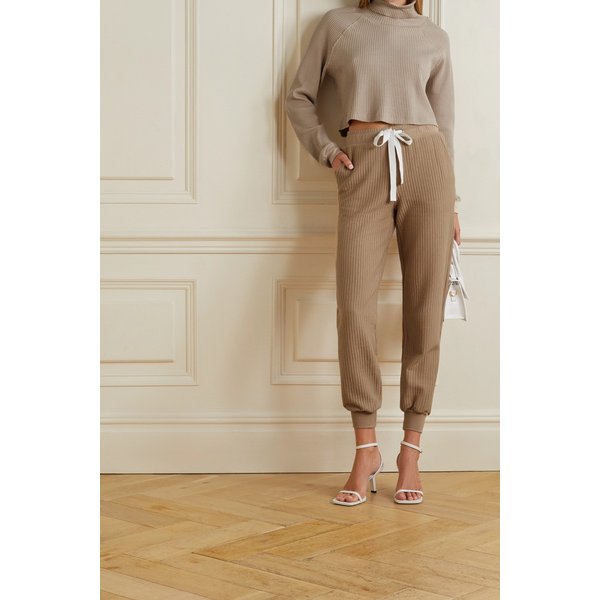 더 레인지 리플 오토만 리브 스트레치 코튼 저지 트랙 팬츠 10163292707442736