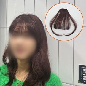 JPAR 시스루뱅 앞머리 부분가발 짙은갈색