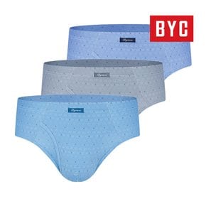 BYC 남성 삼각팬티 순면 맥시 브리프 MCF2176 3매입