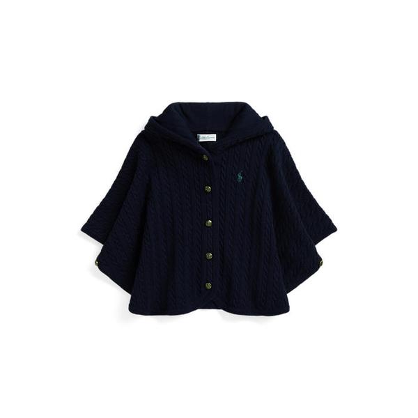 랄프 로렌 베이비 여아 미니 케이블 코튼 후드 판초(CWPOSWEF6820215410)