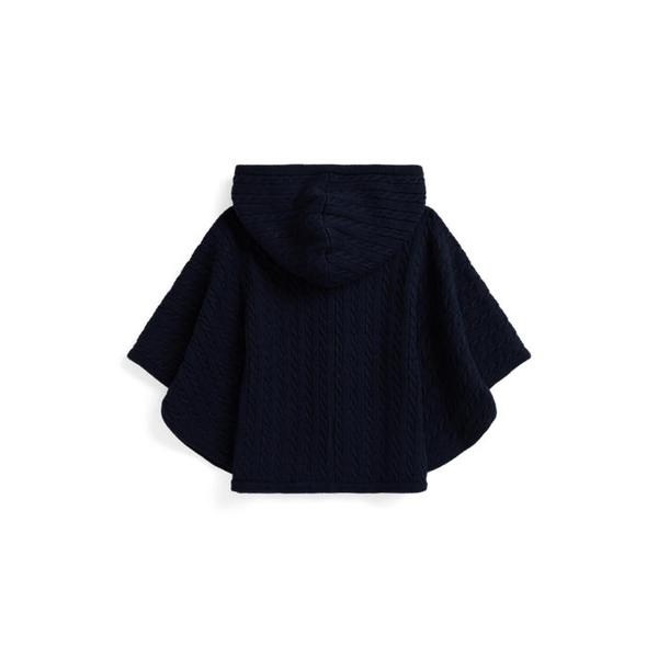 랄프 로렌 베이비 여아 미니 케이블 코튼 후드 판초(CWPOSWEF6820215410)