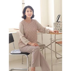 T57503 엠보싱 벌룬소매 블라우스 50대엄마옷_P419652784