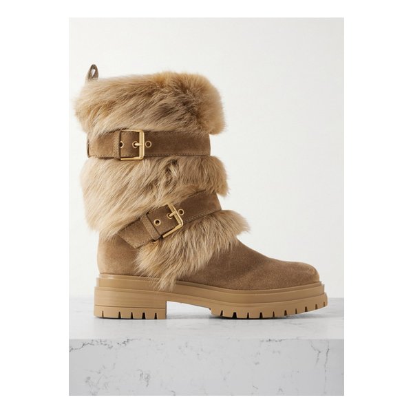 메버릭 시어링 스웨이드 스노우 부츠 35mm 카멜 1647597344120771