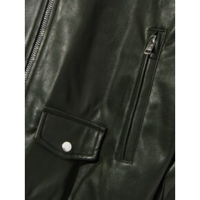 Minimal Rider soft-Leather Jacket J22 Khaki