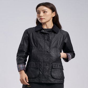 바버 [24FW][Barbour] 여성 블랙 Beadnell 왁스 자켓