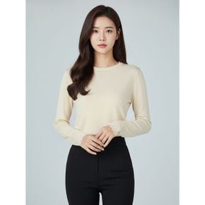 여성 심플 라운드 니트 ALSRL1211 102_P383096878
