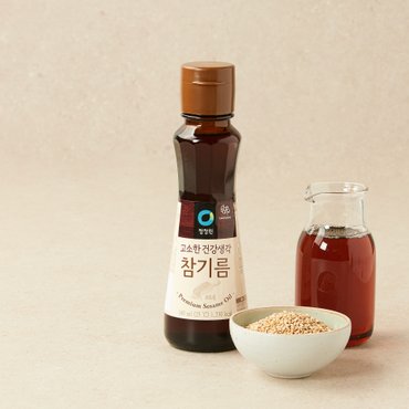 청정원 고소한 건강생각 참기름 160ml