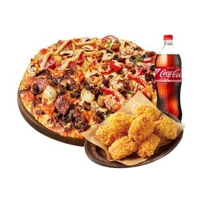 (오리지널)베스트콰트로 L + 콘 크런치 치킨 + 콜라 1.25L