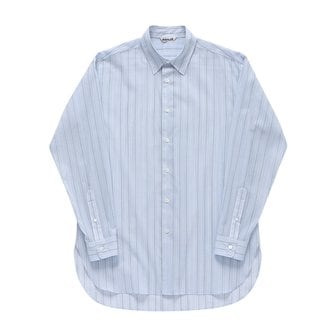 오라리 A24SS01OS LIGHT BLUE STRIPE 하드 트위스트 핀스 오간자 스트라이프 남성 셔츠