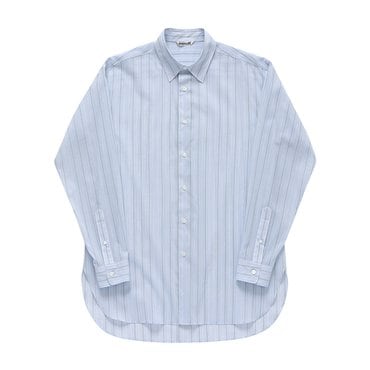 오라리 A24SS01OS LIGHT BLUE STRIPE 하드 트위스트 핀스 오간자 스트라이프 남성 셔츠