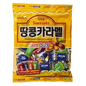 제이큐 크라운 캔디 땅콩카라멜 324g X ( 2매입 )