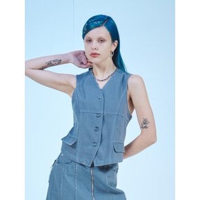 GREY DENIM VEST