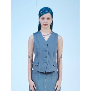 GREY DENIM VEST