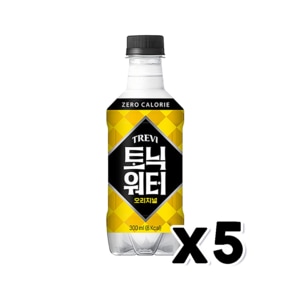 트레비 제로 토닉워터 오리지널 페트음료 300ml x 5개