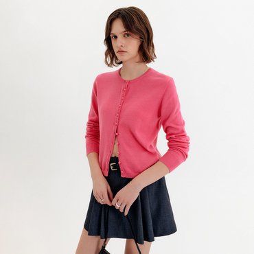 룩캐스트 사라 버튼 니트 가디건_핑크 / SARAH BUTTON KNIT CARDIGAN_PINK