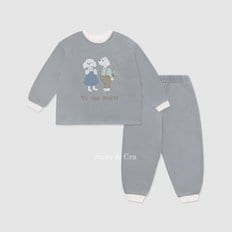 데닉 상하복 ㅡ 그레이시블루